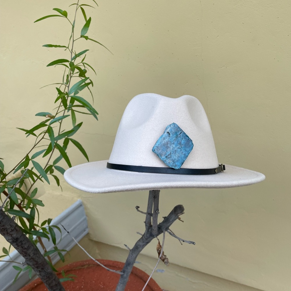 Amazonite Women Felt Fedora Hat